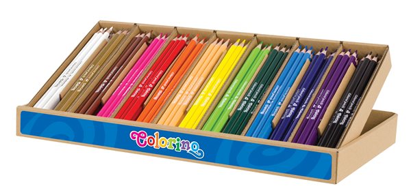 Levně Pastelky Colorino trojhranné - box 12 × 14 barev (168 ks), Sleva 184%
