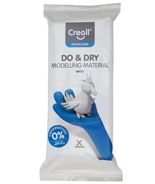 Levně Creall Samotvrdnoucí modelovací hmota DO&DRY - 500 g, bílá, Sleva 21%