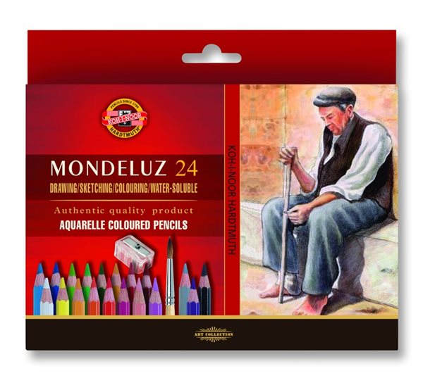 Levně Koh-i-noor Umělecké akvarelové pastelky Mondeluz 3711 - 24 ks