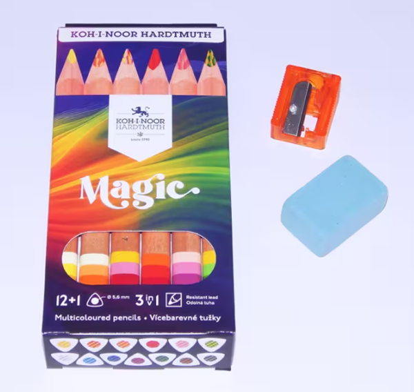 Koh-i-noor souprava pastelek Magic 3404 JUMBO, přírodní - 12+1