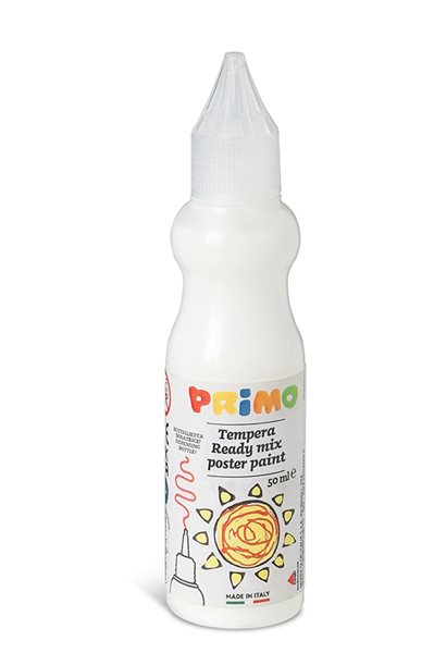 Levně Temperová barva 3D PRIMO, 50 ml, lahvička s tenkým hrotem, bílá
