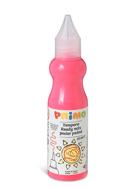 Levně Temperová barva 3D PRIMO FLUO, 50 ml, lahvička s tenkým hrotem, růžová
