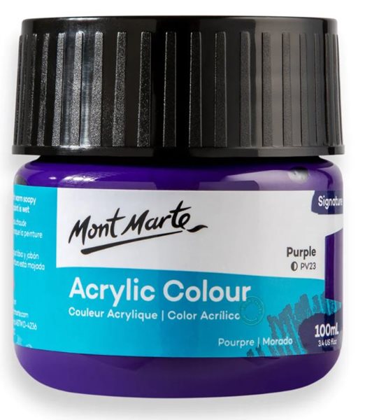 Levně Akrylová barva Mont Marte,100ml, tm. fialová (Purple)