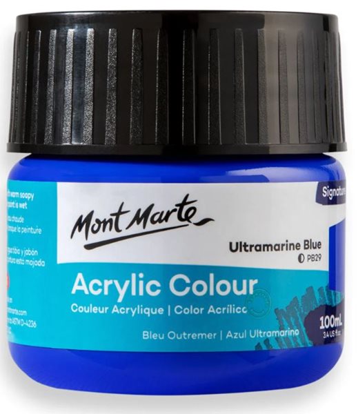 Levně Akrylová barva Mont Marte,100ml, modrá (Ultramarine Blue)
