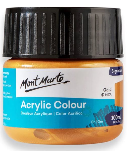 Levně Akrylová barva Mont Marte,100ml, zlatá (Gold)