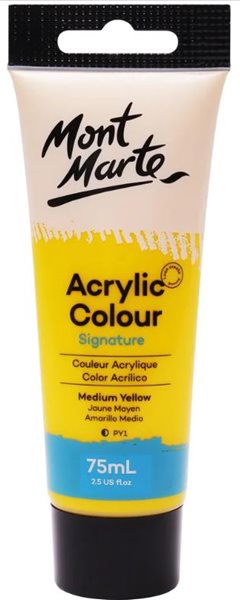 Levně Akrylová barva Mont Marte 75 ml - žlutá