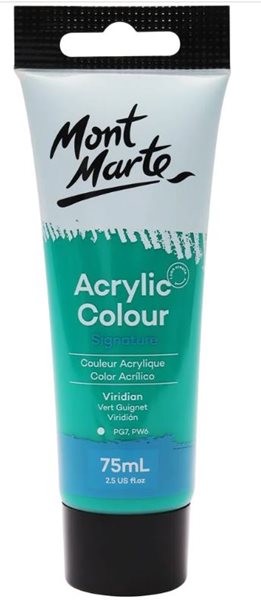 Levně Akrylová barva Mont Marte 75 ml - smaragdová
