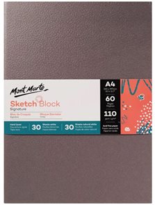 Skicovac&#237; blok Mont Marte v pevn&#233; vazbě, b&#237;l&#253; pap&#237;r, 110g/m2, A4 - 60 listů