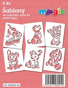 Pap&#237;rov&#233; šablony - Pejsci - 6 ks