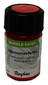 Mramorovací barva Rayher Marble Paint 20 ml - červená
