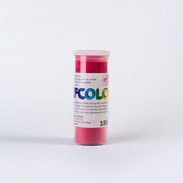 Levně Efcolor - Smaltovací prášek, 10 ml - průhledný červený
