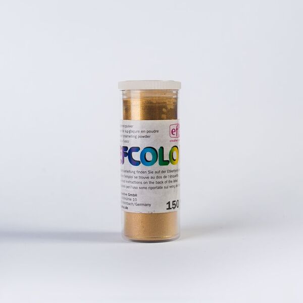 Levně Efcolor - Smaltovací prášek, 10 ml - metalický zlatý