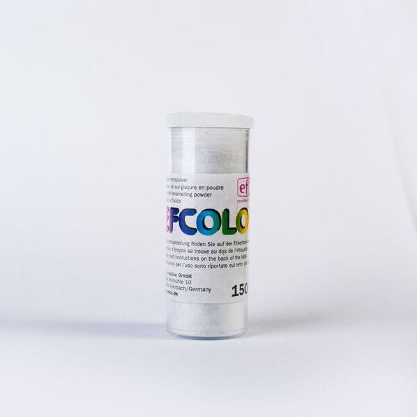 Levně Efcolor - Smaltovací prášek, 10 ml - s glitry stříbrný