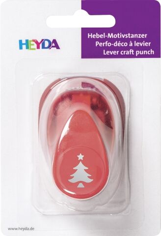 Levně Ozdobná děrovačka na papír Heyda, 17 mm - Vánoční strom