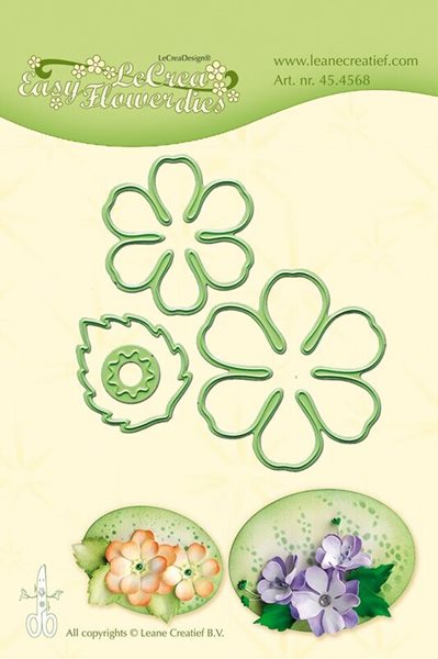 Levně Vyřezávací kovová a embosovací šablona Leabilities - Snadné květy (5 ks)