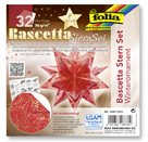 Bascetta - hvězda, 90 g/m2 - červená/zlatá