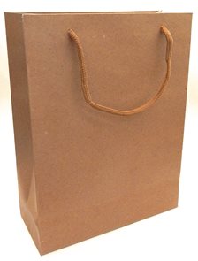 Dárková papírová taška, (35,9x27x 9,6cm) - přírodní hnědá