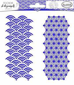 Plastová šablona Aladine - Duo japonská geometrie