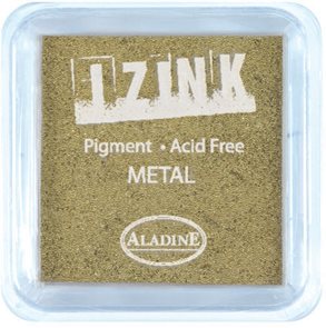 Inkoust IZINK mini, pomaluschnoucí - metalická zlatá