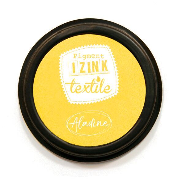 Textilní razítkovací polštářek Aladine IZINK - žlutý, Sleva 18%