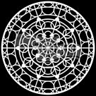 Plastová šablona - Mandala Skylight, 30,5 × 30,5 cm
