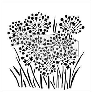 Plastová šablona - Cibulové květy, 30,5 × 30,5 cm