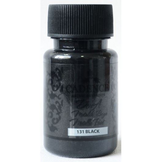 Akrylová barva Cadence DORA metalic, 50 ml - černá