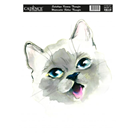Nažehlovací obrázek na textil Cadence - akvarelová kočka, 25 × 35 cm