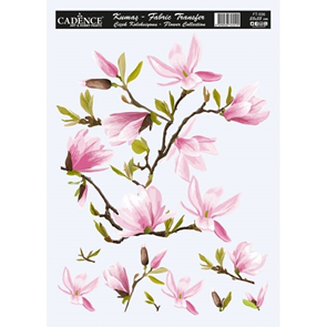Nažehlovací obrázek na textil Cadence - magnolie, 25 × 35 cm
