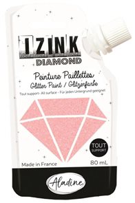 Diamantová barva IZINK, 80 ml - pudrová růžová