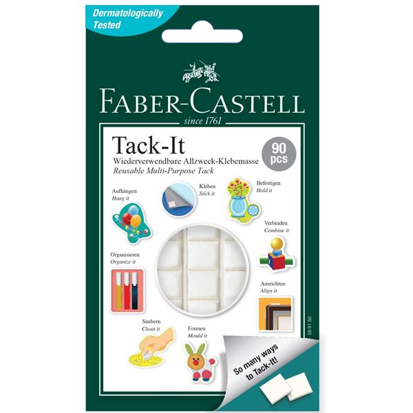 Levně Lepicí hmota Faber-Castell TACK-IT bílá, 50 g / 90 ks