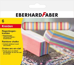 Chodníkové křídy Eberhard Faber duhové - 6ks