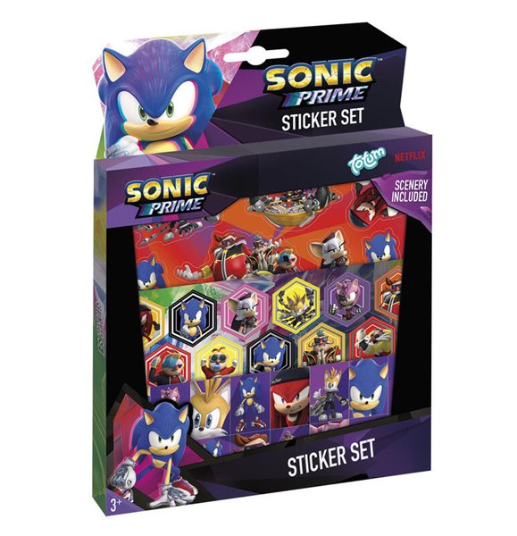 Levně Dárkový box se samolepkami - Sonic