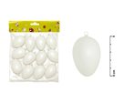 Vajíčka plastová 6 cm - 12 ks  - bílá