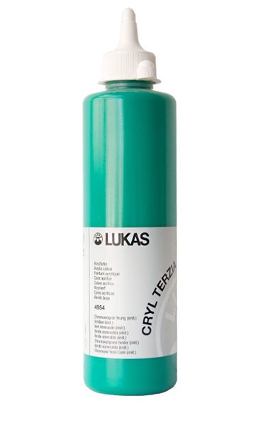 Levně Akrylová barva LUKAS "Cryl Terzia" 500 ml - cviridian, Sleva 30%