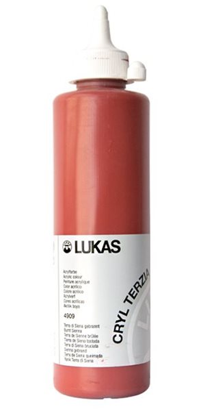 Akrylová barva LUKAS "Cryl Terzia" 500 ml - sienna pálená, Sleva 30%
