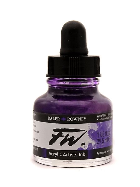 Umělecká akrylová tuš Daler Rowney 29,5 ml - Velvet Viole