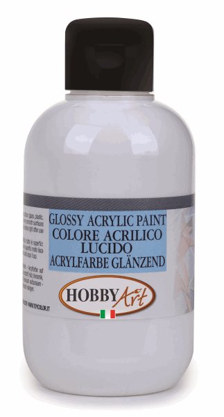 Levně Akrylová barva Hobby Art, lesklá 50 ml - bílá
