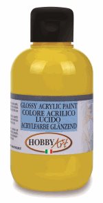 Akrylová barva Hobby Art, lesklá 250 ml - žlutá