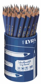 Sada grafitových tužek LYRA Easy Learner, trojhranné, tvrdost tuhy B (48 ks)