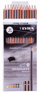 Sada grafitových tužek LYRA Graduate - 12 ks