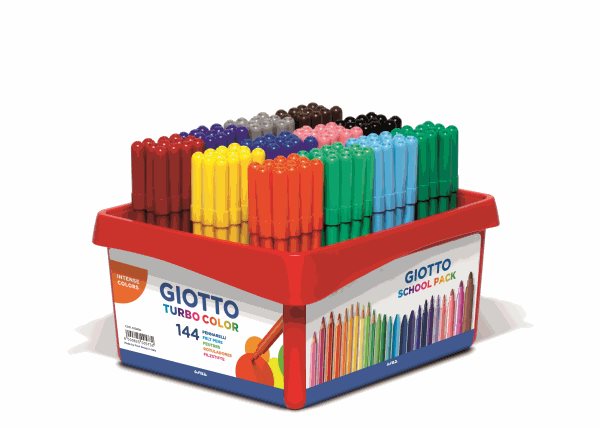 Levně Sada fixů Giotto v plastovém boxu - 144 ks, Sleva 144%