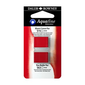 Umělecká akvarelová barva Daler-Rowney Aquafine - dvojbalení - Alizarin Crimson/Rose Madder