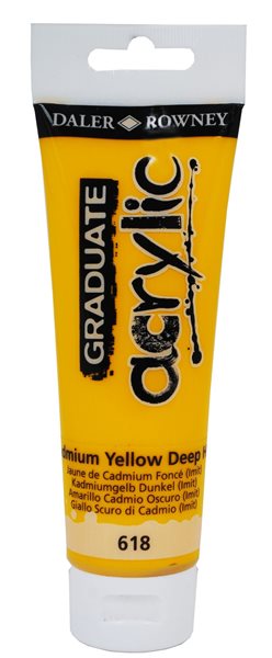Levně Graduate akrylová barva 120 ml - Kadmium žluté tmavé