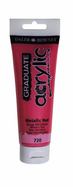 Levně Graduate akrylová barva 120 ml - Metalická červená