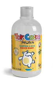 Prstová barva Toy Color - 500 ml - bílá