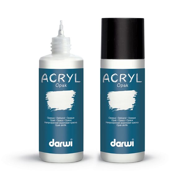 Levně Akrylová barva DARWI ACRYL OPAK 80 ml, bílá krycí