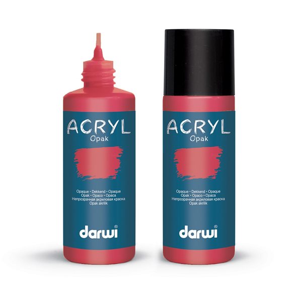 Levně Akrylová barva DARWI ACRYL OPAK 80 ml, karmínová