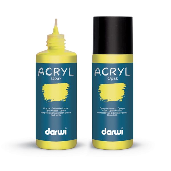 Levně Akrylová barva DARWI ACRYL OPAK 80 ml, tmavě žlutá