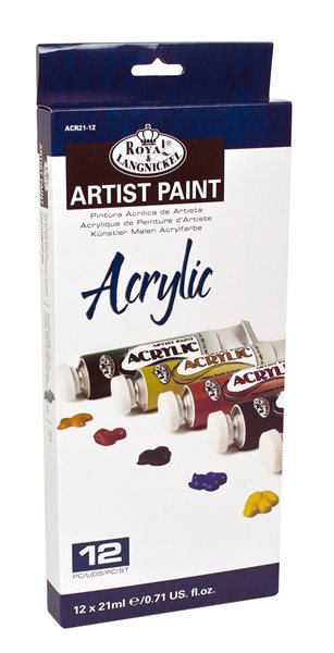 Levně Akrylové barvy R&L - ARTIST 12 × 21 ml